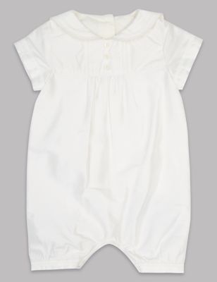 Pure Silk Christening Baby Romper